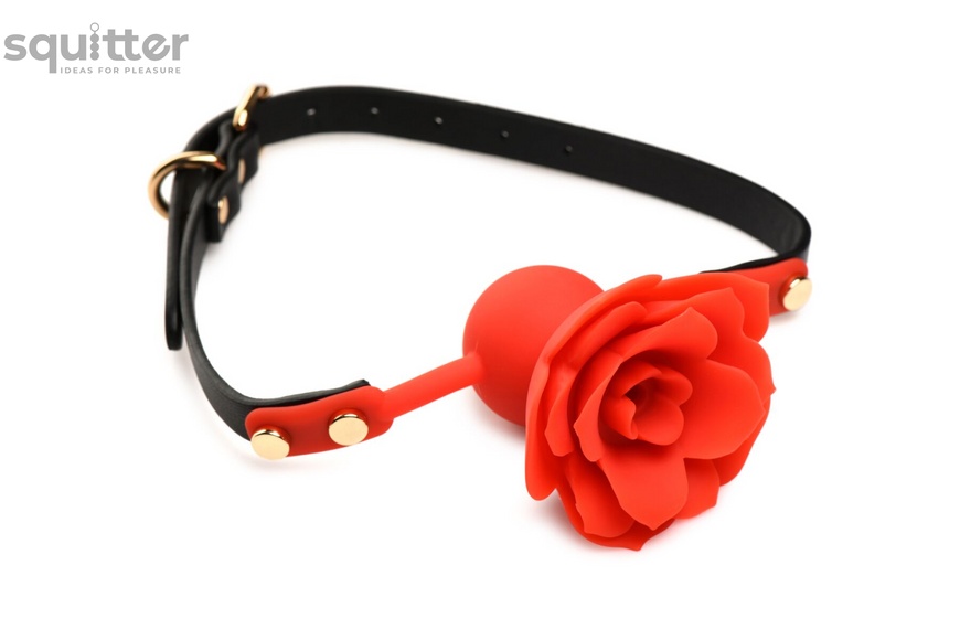 Кляп Master Series Blossom Silicone Rose Gag - Red SO8801 фото