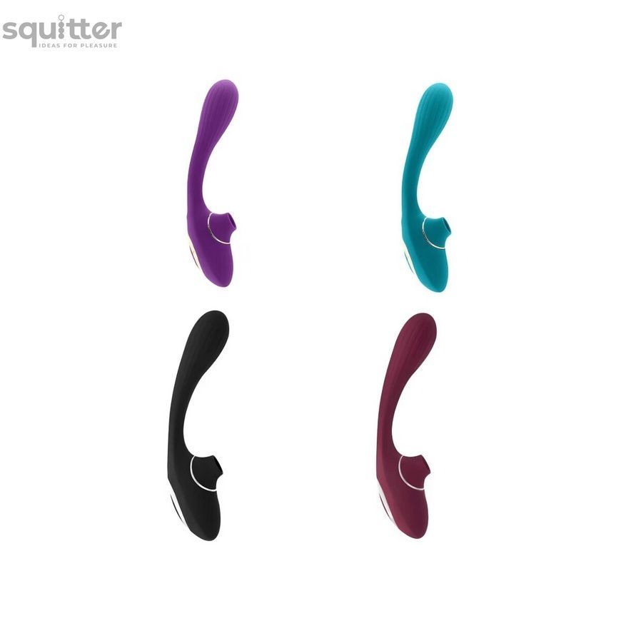 Вібратор S Pleasures Dual Suction - Turquoise SX4594 - онлайн-сексшоп Сквітер