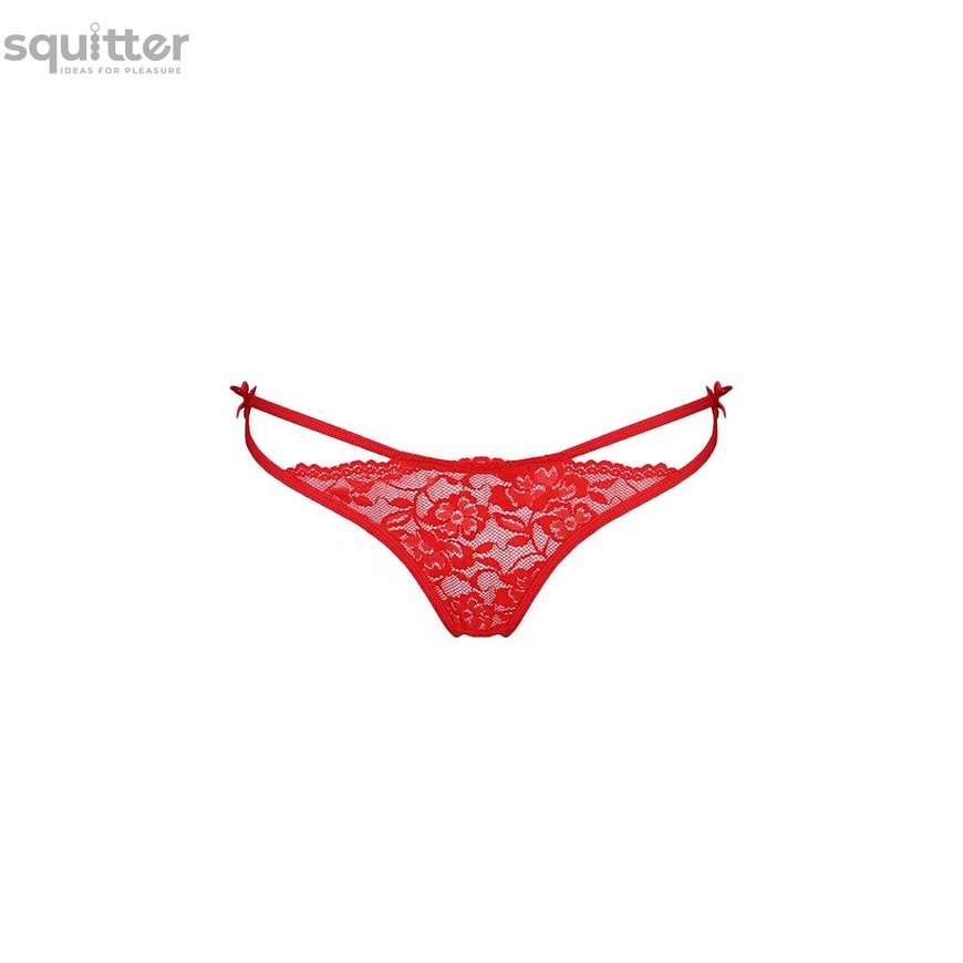 Трусики на зав'язочках з боків WARDA THONG red L/XL - Passion Exclusive PS26701 фото