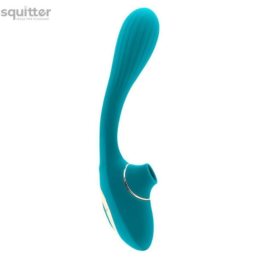 Вібратор S Pleasures Dual Suction - Turquoise SX4594 - онлайн-сексшоп Сквітер