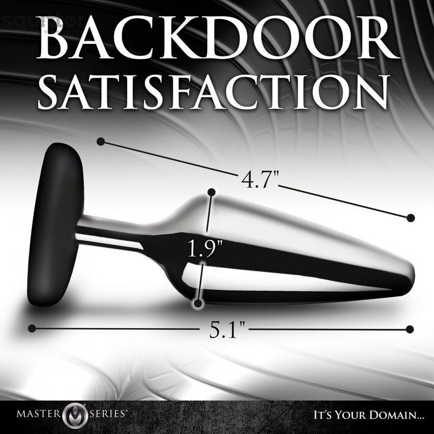 Анальна пробка Master Series Butt Slut Metal & Silicone Butt Plug - Silver SX2225 - онлайн-сексшоп Сквітер