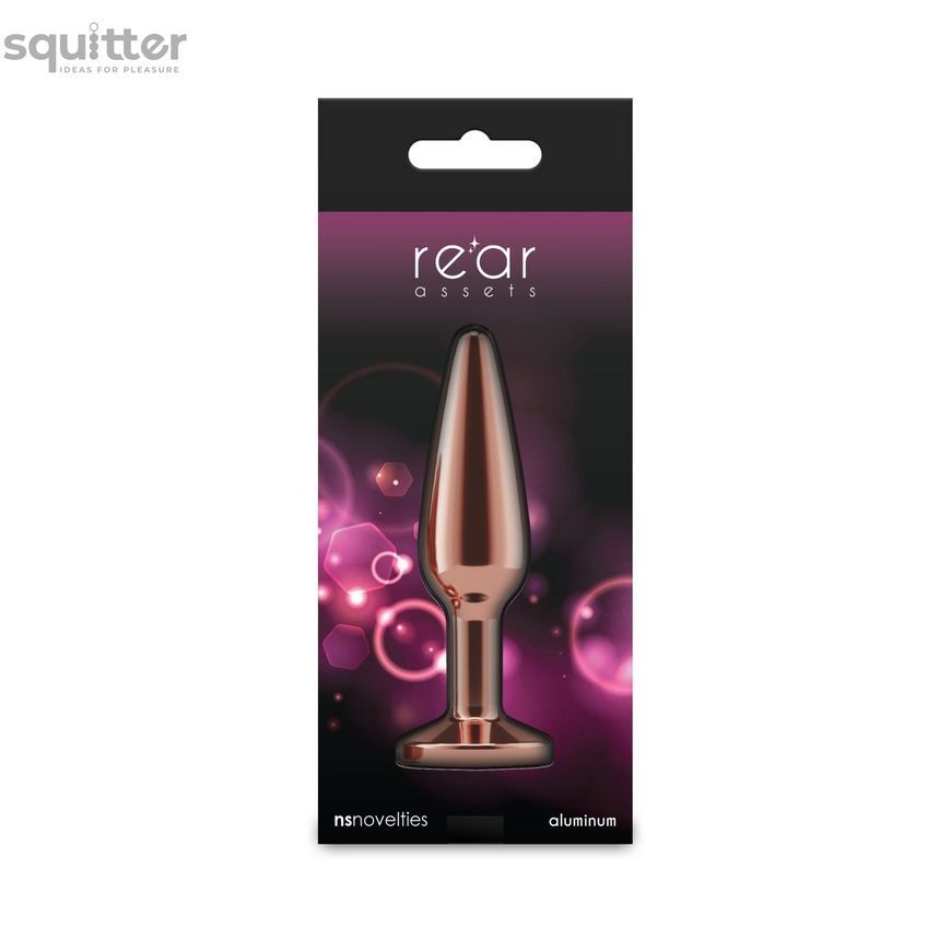 Анальна пробка NS Novelties Rear Assets - Tapered - Medium - Rose Gold - Pink SX4389 - онлайн-сексшоп Сквітер
