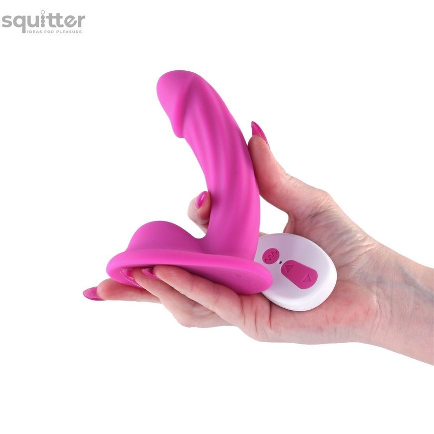 Ділдо з вібрацією NS Novelties Colours - Curve - Vibrating - 5" Dildo - Pink SX4333 - онлайн-сексшоп Сквітер