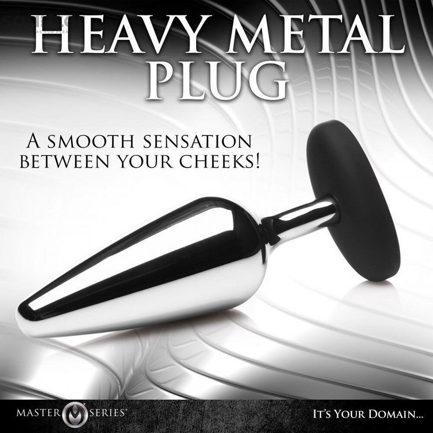Анальна пробка Master Series Butt Slut Metal & Silicone Butt Plug - Silver SX2225 - онлайн-сексшоп Сквітер