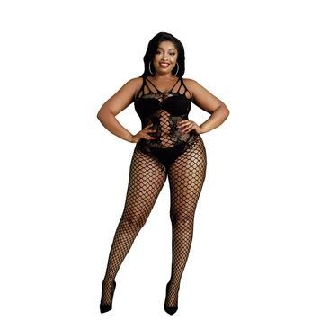 Бодистокинг Moonlight Plus Model 04 XL-XXXL Black, с доступом SO8195 - онлайн-сексшоп Сквитер