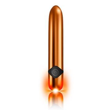 Потужний вібратор Rocks Off Havana Orange Gold з кольоровою LED-підсвіткою SO3366 - онлайн-сексшоп Сквітер
