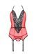 Корсет с пажами для чулок Passion PEONIA CORSET XXL/XXXL red стрингиSO8465,3 - интернет-магазин интимных товаров Squitter