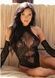 Боді Leg Avenue Lace Halter Teddy and Long Gloves One Size Black SX5007,5 - інтернет-магазин інтимних товарів Squitter