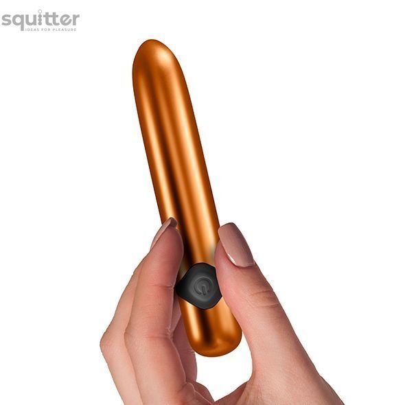 Потужний вібратор Rocks Off Havana Orange Gold з кольоровою LED-підсвіткою SO3366 - онлайн-сексшоп Сквітер