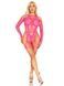 Бодістокінг Leg Avenue Fishnet Garter Harness and Teddy One Size Neon Pink SX2770,5 - інтернет-магазин інтимних товарів Squitter
