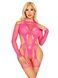 Бодістокінг Leg Avenue Fishnet Garter Harness and Teddy One Size Neon Pink SX2770,4 - інтернет-магазин інтимних товарів Squitter