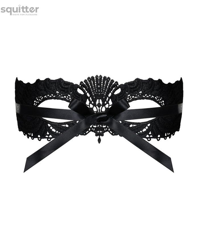 Кружевная маска Obsessive A700 mask, единый размер, черная SO7186 - онлайн-сексшоп Сквитер
