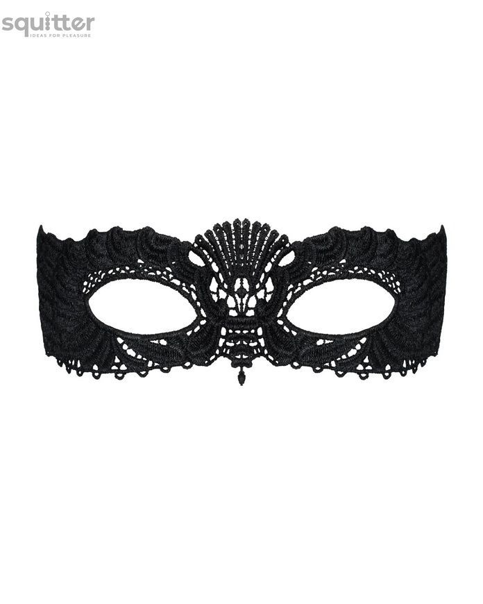 Кружевная маска Obsessive A700 mask, единый размер, черная SO7186 - онлайн-сексшоп Сквитер