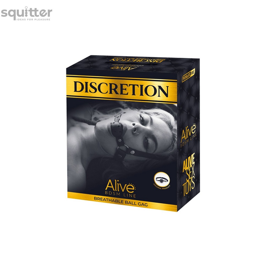 Повітропроникний кляп Alive Discretion Black SO5997 фото