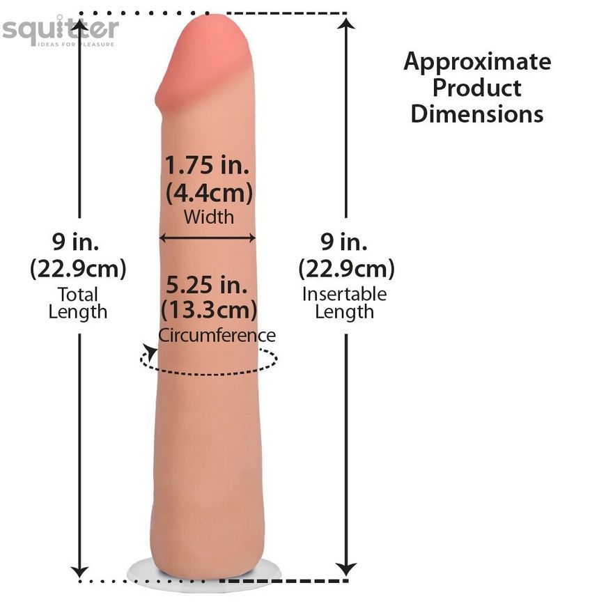 Фалоімітатор Doc Johnson The Realistic Cock ULTRASKYN - 9 Inch Vanilla SX4473 - онлайн-сексшоп Сквітер