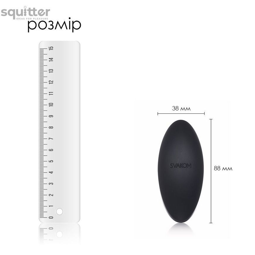 Кліторальний вібратор Svakom Echo Black SO4824 - онлайн-сексшоп Сквітер