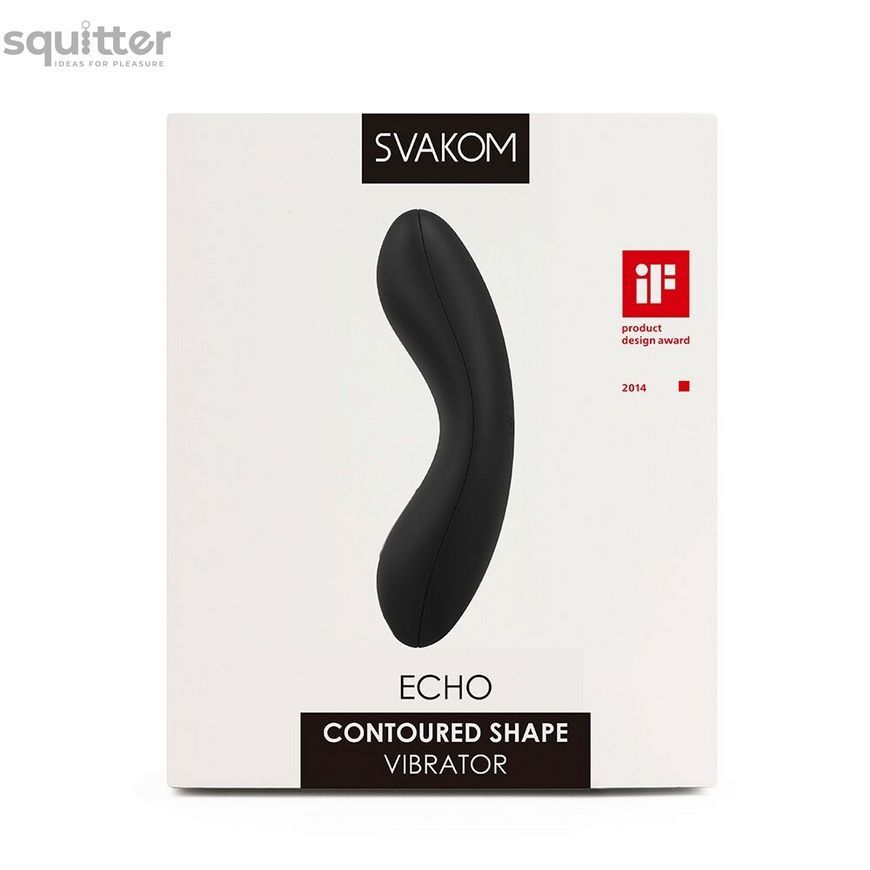 Кліторальний вібратор Svakom Echo Black SO4824 - онлайн-сексшоп Сквітер