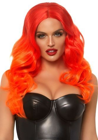 Рыжий парик омбре Leg Avenue Ombre long wavy wig, длинный, локоны, 61 см SO7938 - онлайн-сексшоп Сквитер