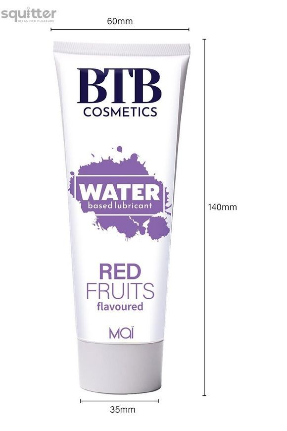 Смазка на водной основе BTB FLAVORED RED FRUITS с ароматом красных фруктов (100 мл) SO7533 - онлайн-сексшоп Сквитер