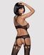Бодистокинг Obsessive Bodystocking G313 S/M/L, шнуровка, геометрический декорSO7237,2 - интернет-магазин интимных товаров Squitter