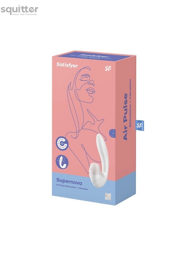 Вакуумний вібратор Satisfyer Supernova White, 2 положення ствола SO6109 фото