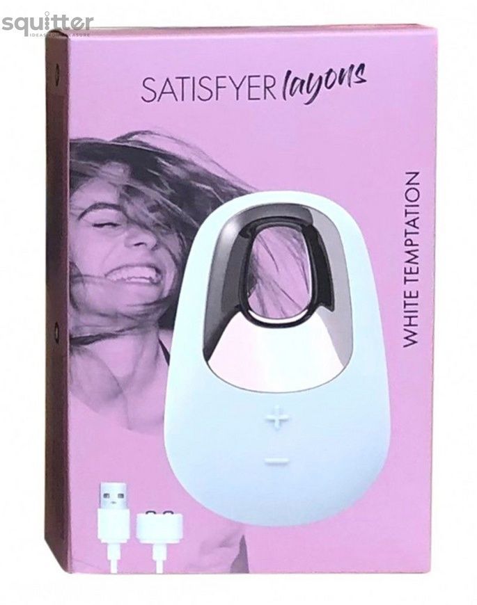 Потужний вібратор Satisfyer Lay-On - White Temptation, водонепроникний SO2867 - онлайн-сексшоп Сквітер