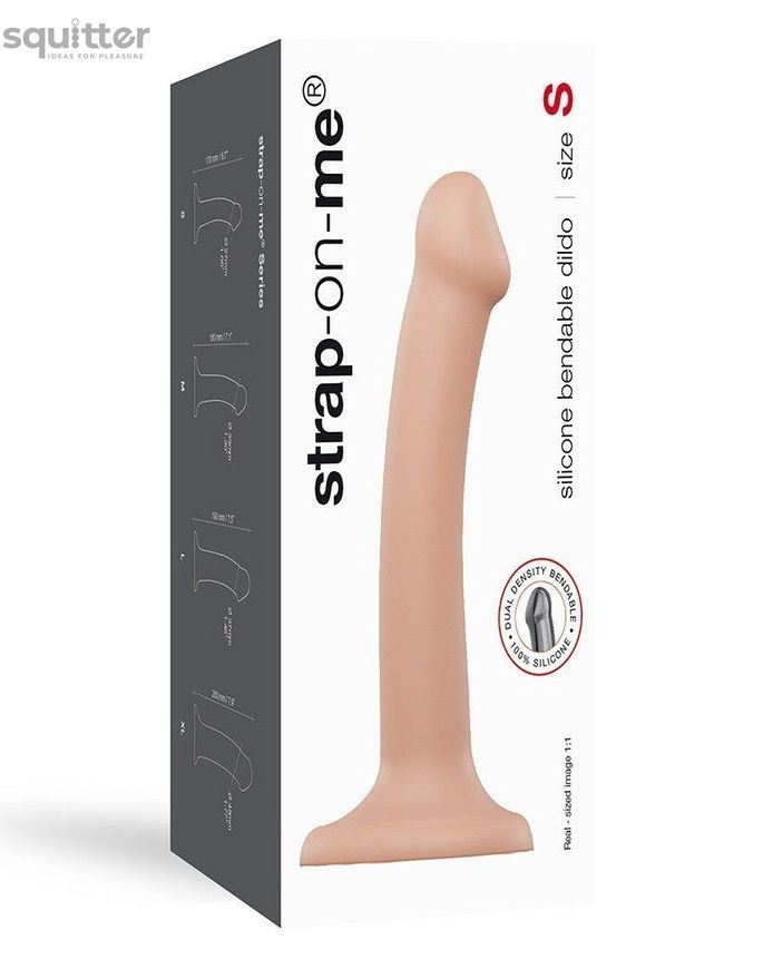 Насадка для страпону Strap-On-Me Dual Density Dildo Flesh S, діаметр 2,7 см, двошарова, гнучкий SO2353 - онлайн-сексшоп Сквітер