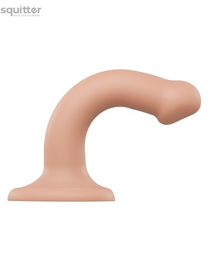 Насадка для страпону Strap-On-Me Dual Density Dildo Flesh S, діаметр 2,7 см, двошарова, гнучкий SO2353 - онлайн-сексшоп Сквітер