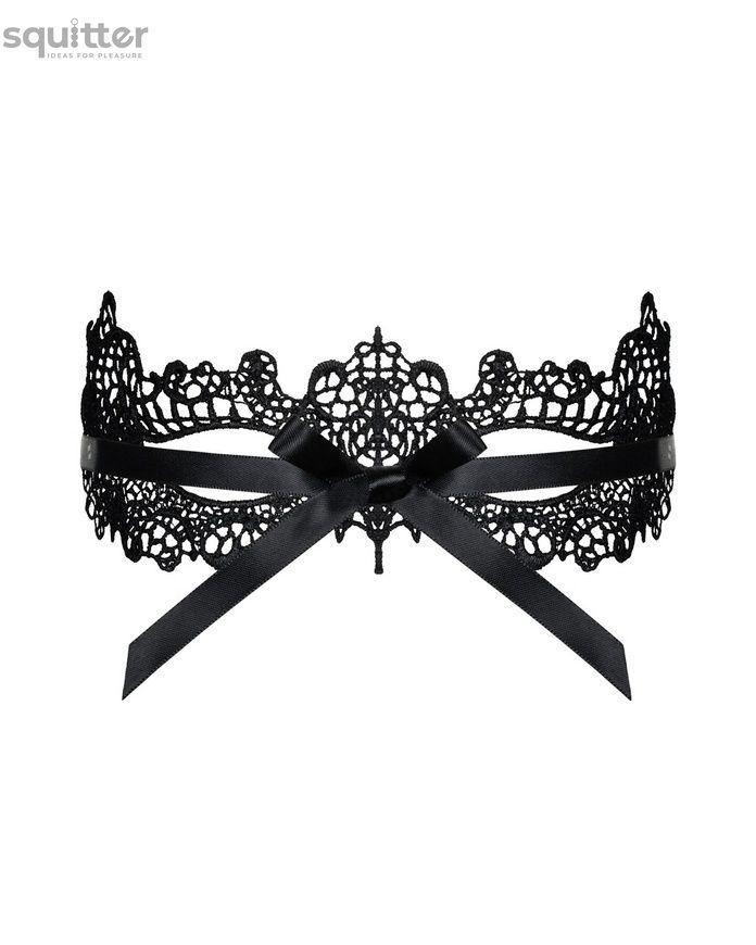 Кружевная маска Obsessive A701 mask, единый размер, черная SO7187 - онлайн-сексшоп Сквитер