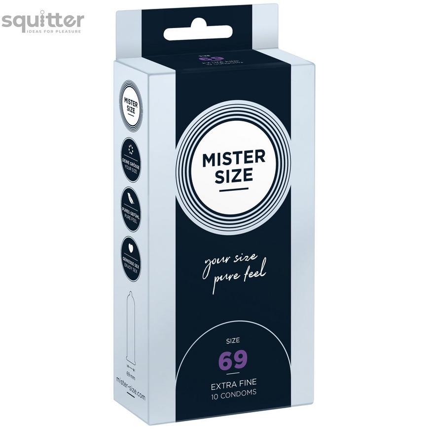 Презервативы Mister Size - pure feel - 69 (10 condoms), толщина 0,05 мм SO8048 фото