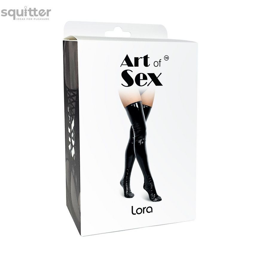 Сексуальні вінілові панчохи Art of Sex - Lora, розмір M, з ефектом голограми SX4409 - онлайн-сексшоп Сквітер