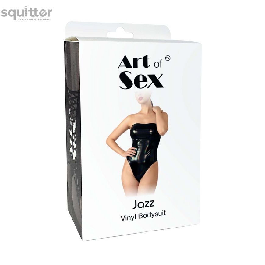 Лаковане боді Art of Sex - Jazz, колір чорний, розмір M SX3645 - онлайн-сексшоп Сквітер