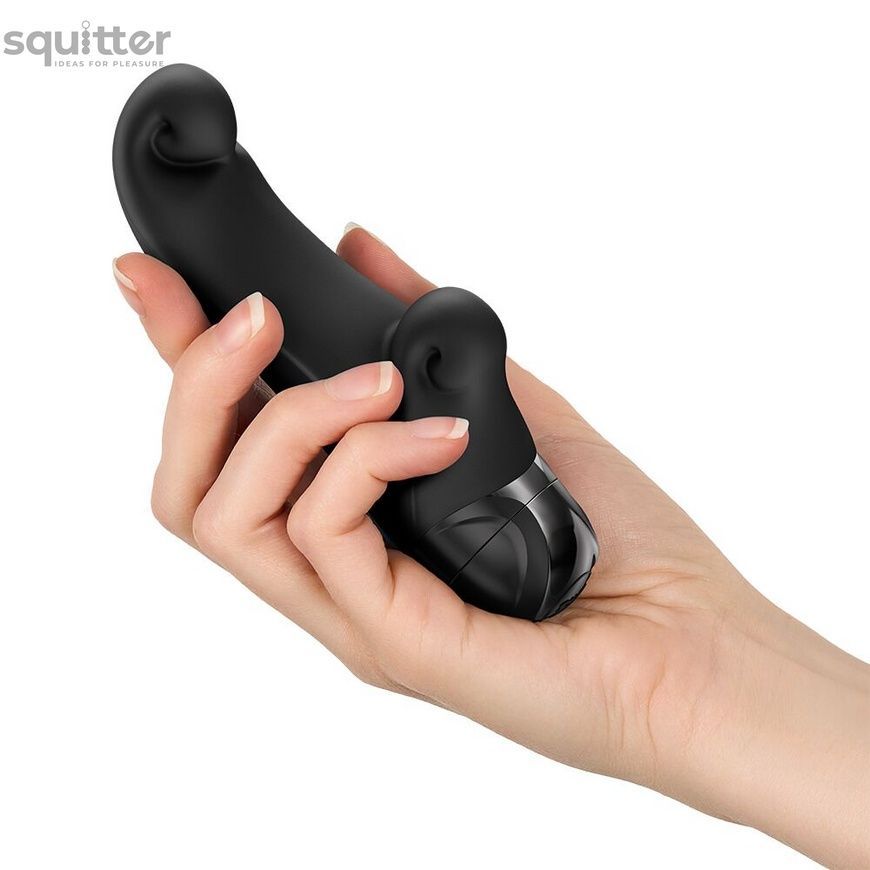 Вібратор-кролик Fun Factory OCEAN Black, для клітора та точки G, 6 режимів, на батарейках SX3712 - онлайн-сексшоп Сквітер