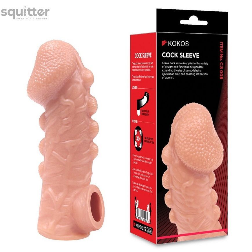 Насадка на член Kokos Cock Sleeve CS 008 M SX1465 - онлайн-сексшоп Сквітер