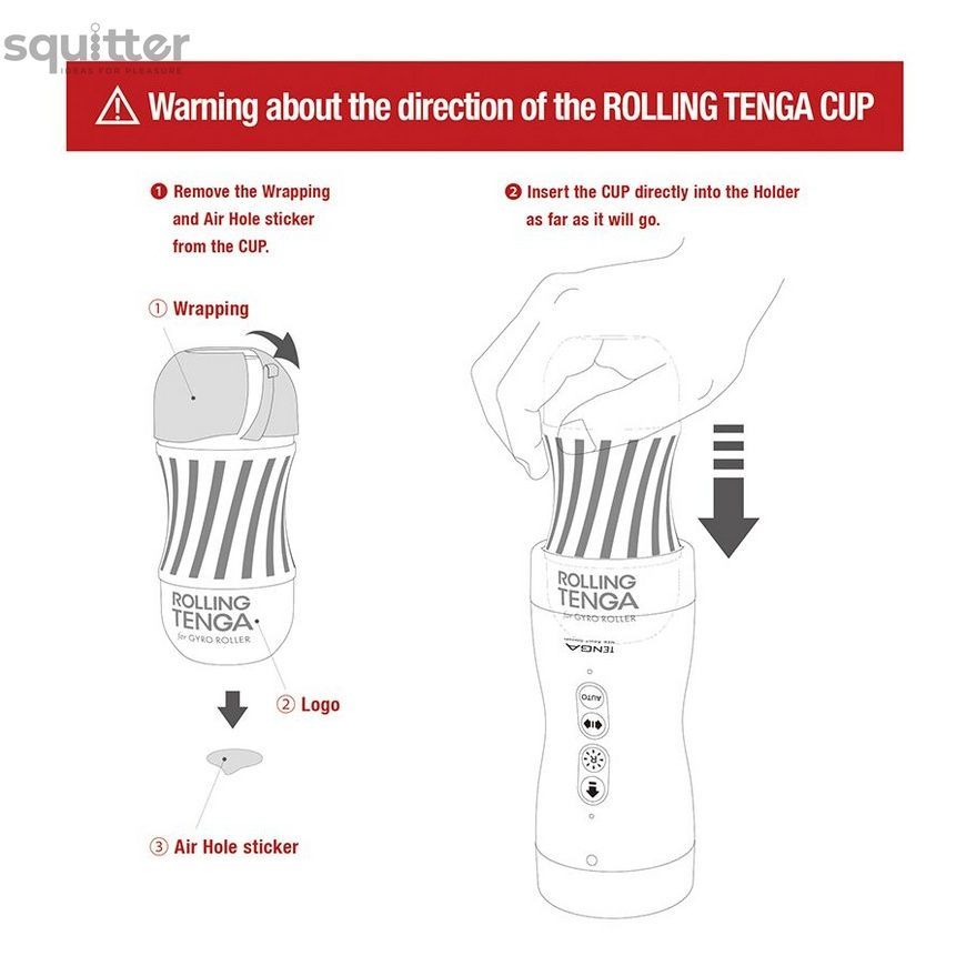 Автоматичний мастурбатор Tenga VACUUM GYRO ROLLER SET, ротація та вакуум, сумісний з Tenga Cup SO7041 - онлайн-сексшоп Сквітер