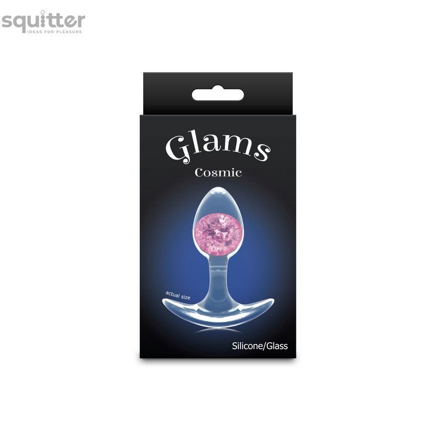 Анальна пробка NS Novelties Cosmic Glams - Small - Pink SX4335 - онлайн-сексшоп Сквітер