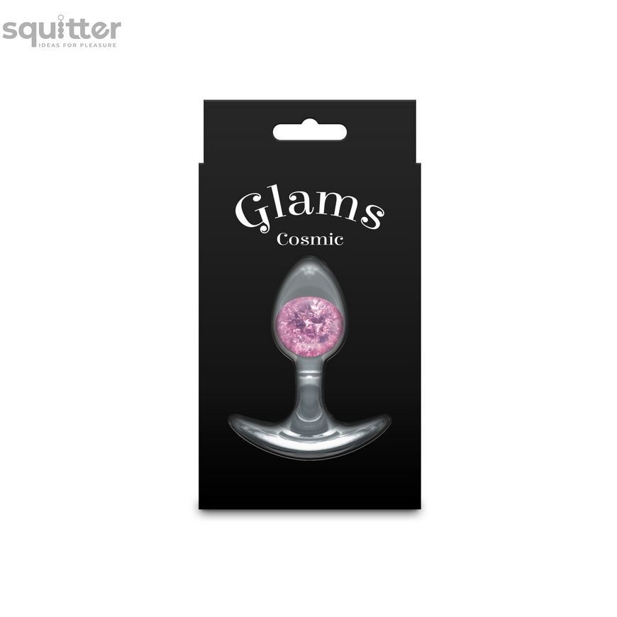Анальна пробка NS Novelties Cosmic Glams - Small - Pink SX4335 - онлайн-сексшоп Сквітер
