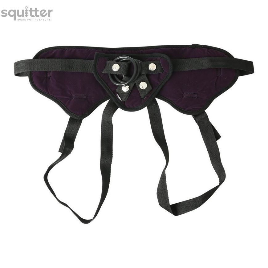 Труси для страпона Sportsheets - Lush Strap On Purple, широкий оксамитовий пояс, дуже комфортні SO2173 - онлайн-сексшоп Сквітер