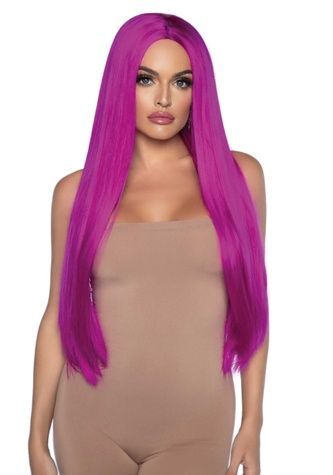 Leg Avenue Long straight center part wig Raspberry SO8593 - онлайн-сексшоп Сквитер