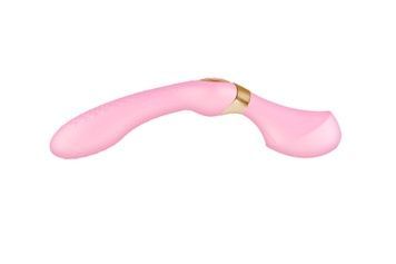 Вібромасажер Shunga Zoa Light Pink, двосторонній SO6913 - онлайн-сексшоп Сквітер