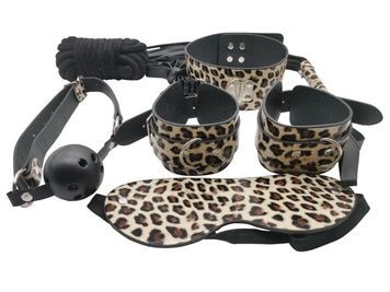 Набір MAI BDSM STARTER KIT N&ordm; 75 Leopard: батіг, кляп, наручники, маска, нашийник, мотузка, затис SO6581 - онлайн-сексшоп Сквітер