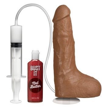 Фалоімітатор, що кінчає Doc Johnson The Realistic Cock ULTRASKYN - Squirting 9,5 Inch Caramel SX4471 - онлайн-сексшоп Сквітер
