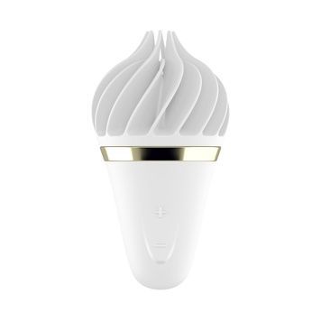Мороженка спиннатор Satisfyer Lay-On - Sweet Treat White/Gold, 10 режимов работы, водонепрониц. SO3553 - онлайн-сексшоп Сквитер