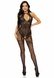 Leg Avenue Rhinestone Lace and Net Bodystocking OS Black SO7889 фото 3