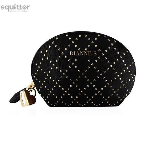 Віброкуля RIANNE S &ndash; Classique Vibe мінівібратор на 7 режимів, чохол-косметичка Stud Black SO3860 - онлайн-сексшоп Сквітер