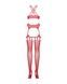 Бодистокинг Obsessive Bodystocking G313 S/M/L red, шнуровка, геометрический декорSO7238,6 - интернет-магазин интимных товаров Squitter