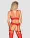 Бодистокинг Obsessive Bodystocking G313 S/M/L red, шнуровка, геометрический декорSO7238,2 - интернет-магазин интимных товаров Squitter