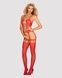 Бодистокинг Obsessive Bodystocking G313 S/M/L red, шнуровка, геометрический декорSO7238,3 - интернет-магазин интимных товаров Squitter