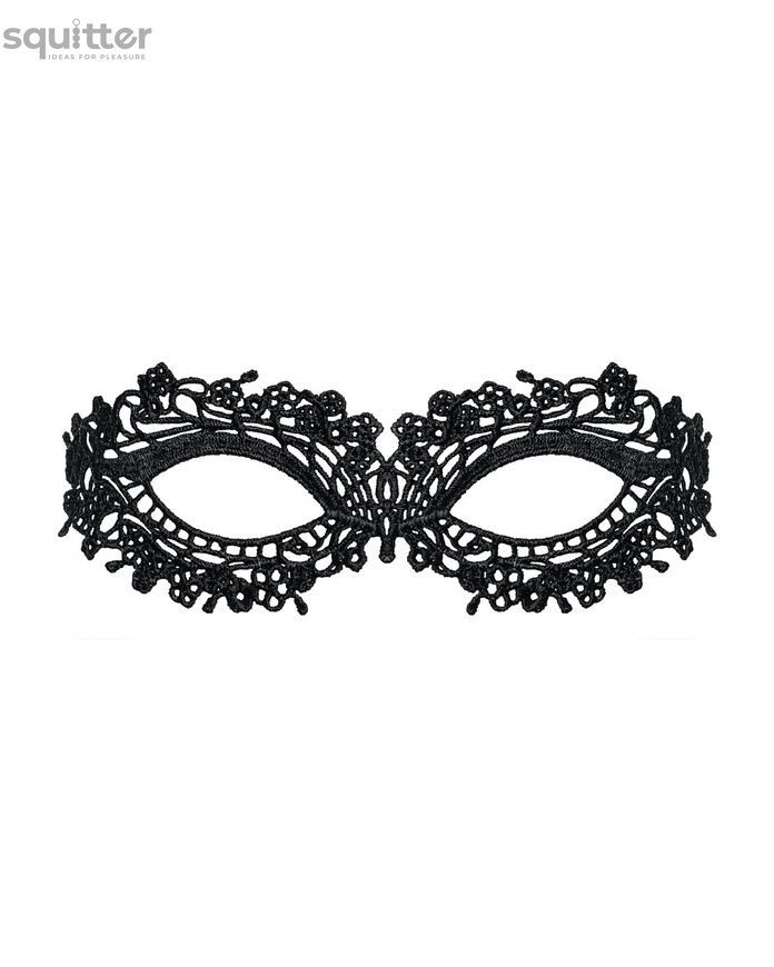 Кружевная маска Obsessive A710 mask, единый размер, черная SO7188 - онлайн-сексшоп Сквитер