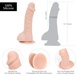 Вигнутий фалоімітатор на присосці ADDICTION — BRAD 7,5″ Dildo With Balls, Beige SO5584 фото 5